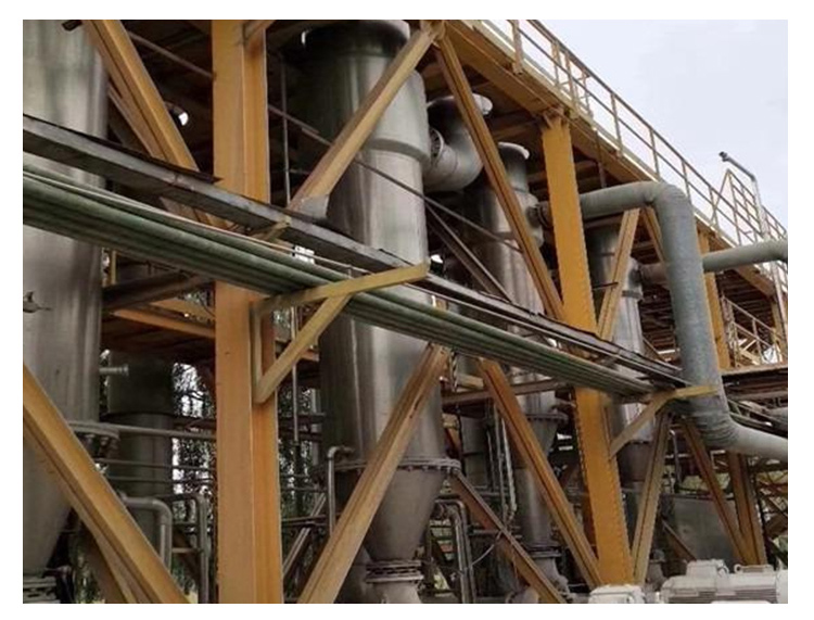 廢水蒸發器中由于物料在每根管內成膜狀蒸發 廢水蒸發器中由于物料在每根管內成膜狀蒸發